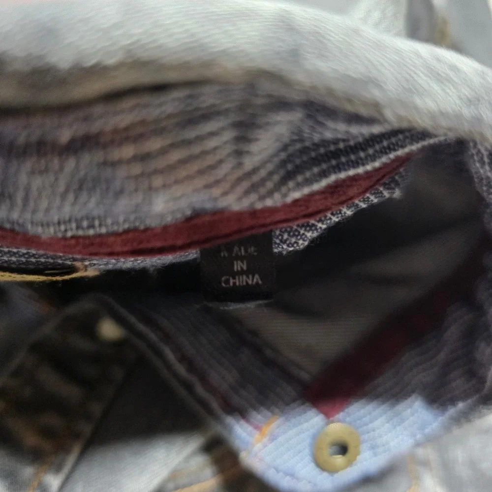 Gilded Age Denim Shirt Mens Small‎ Grey Snap Button Western Workwear Stretch S